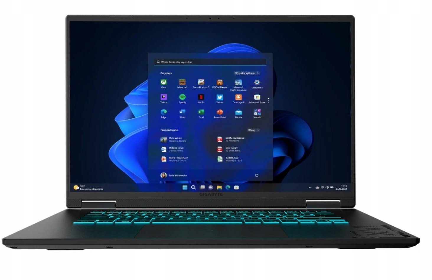 Laptop Gigabyte GAMING A16 PRO 16``
