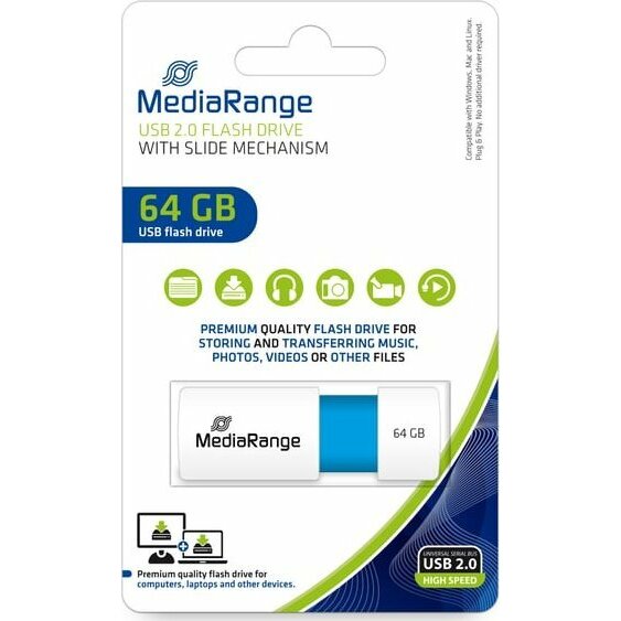 Pendrive MediaRange Color Edt. MR974 64GB