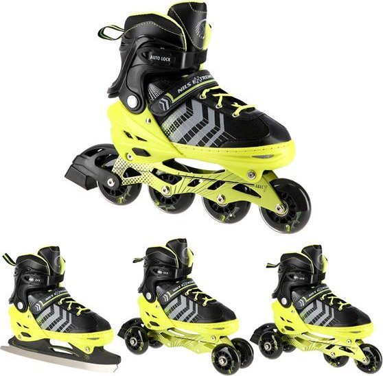 Rolki Nils Extreme NH18192 4w1 CZARNO-ZIELONY