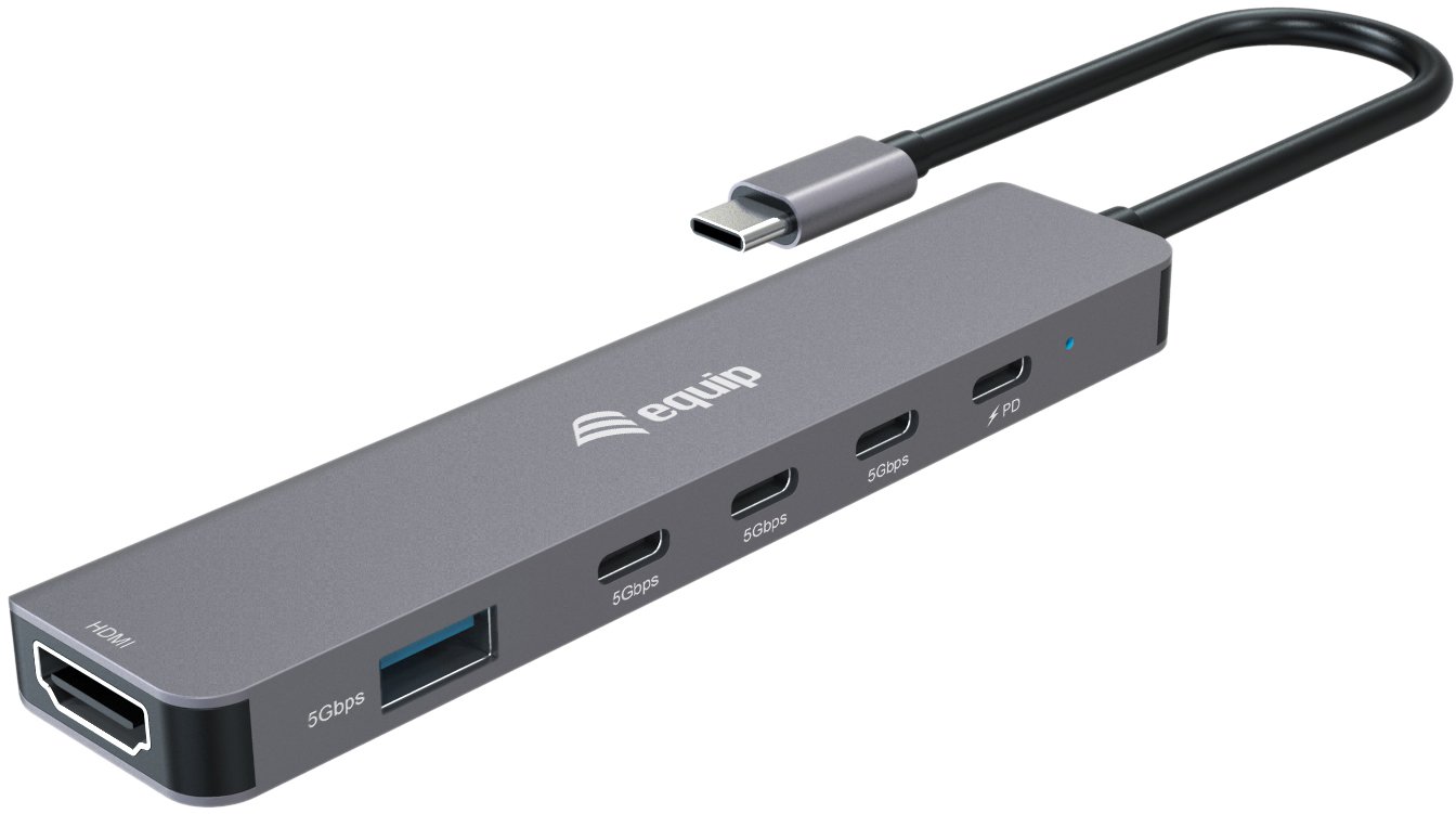 Stacja/replikator Equip Adapter USB-C->HDMI/USB-C/USB-A (133500) |