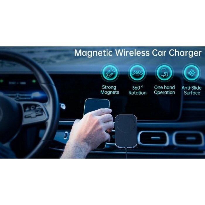 Swissten Wireless MagSafe Car Charger Black