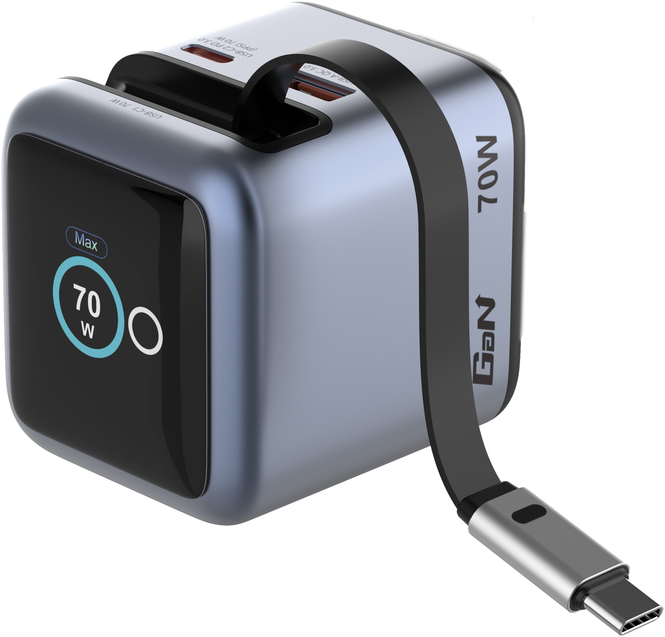 Verbatim Mini GaN charger 70W Retractable