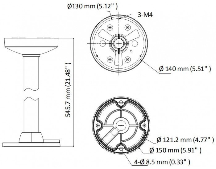 Hikvision Hikvision DS-1271ZJ-140-DM45 Pendant Mount |