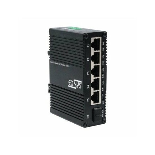 Switch Exsys EX-62030MPoE-SFP 5+1-portowy przemysłowy mini-przełącznik