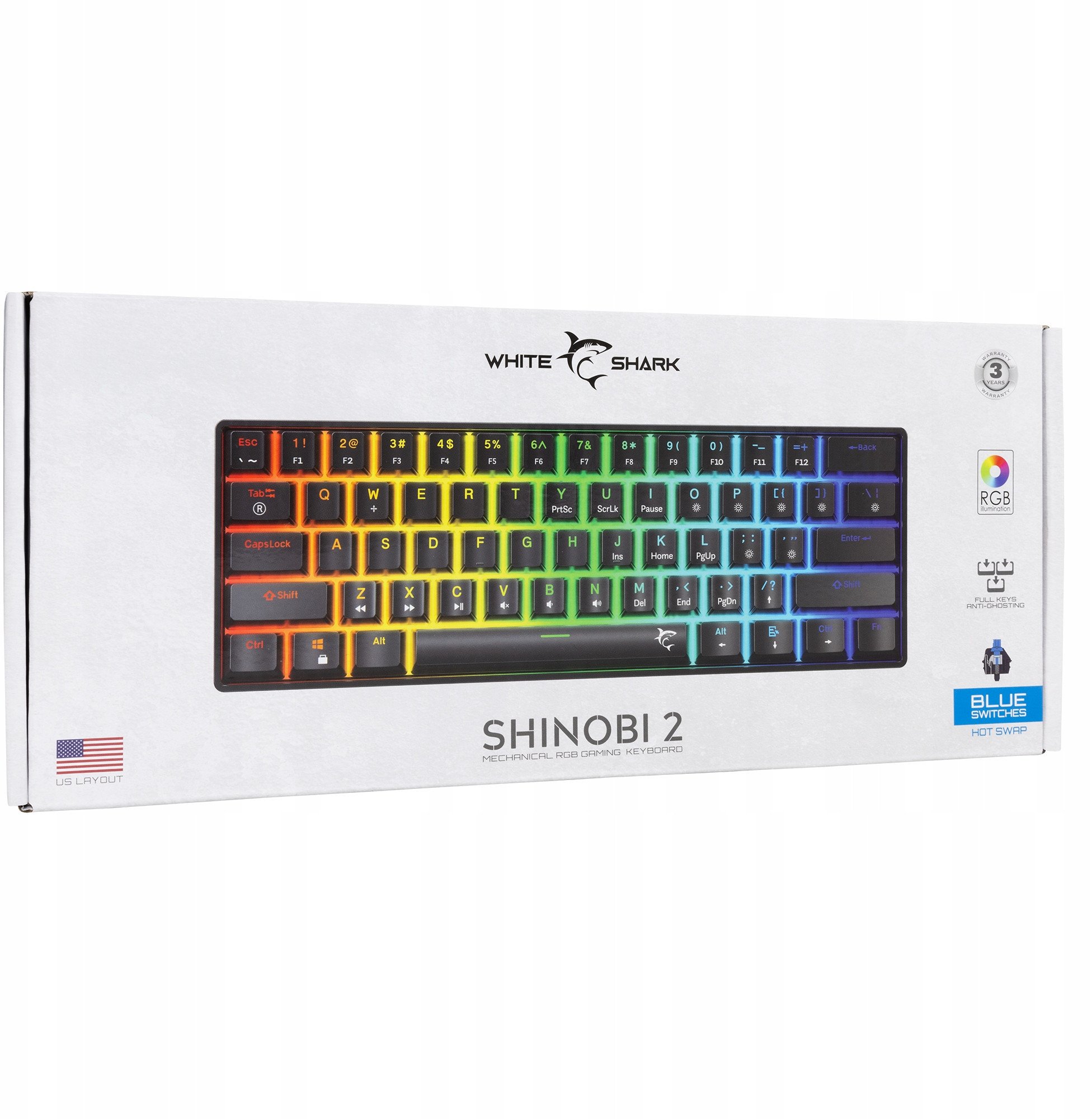 Klawiatura White Shark White Shark Shinobi-2