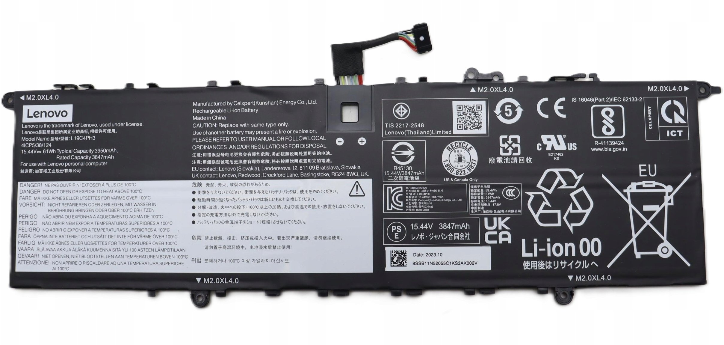 Bateria Lenovo 61Wh 4-cell lithium polymer