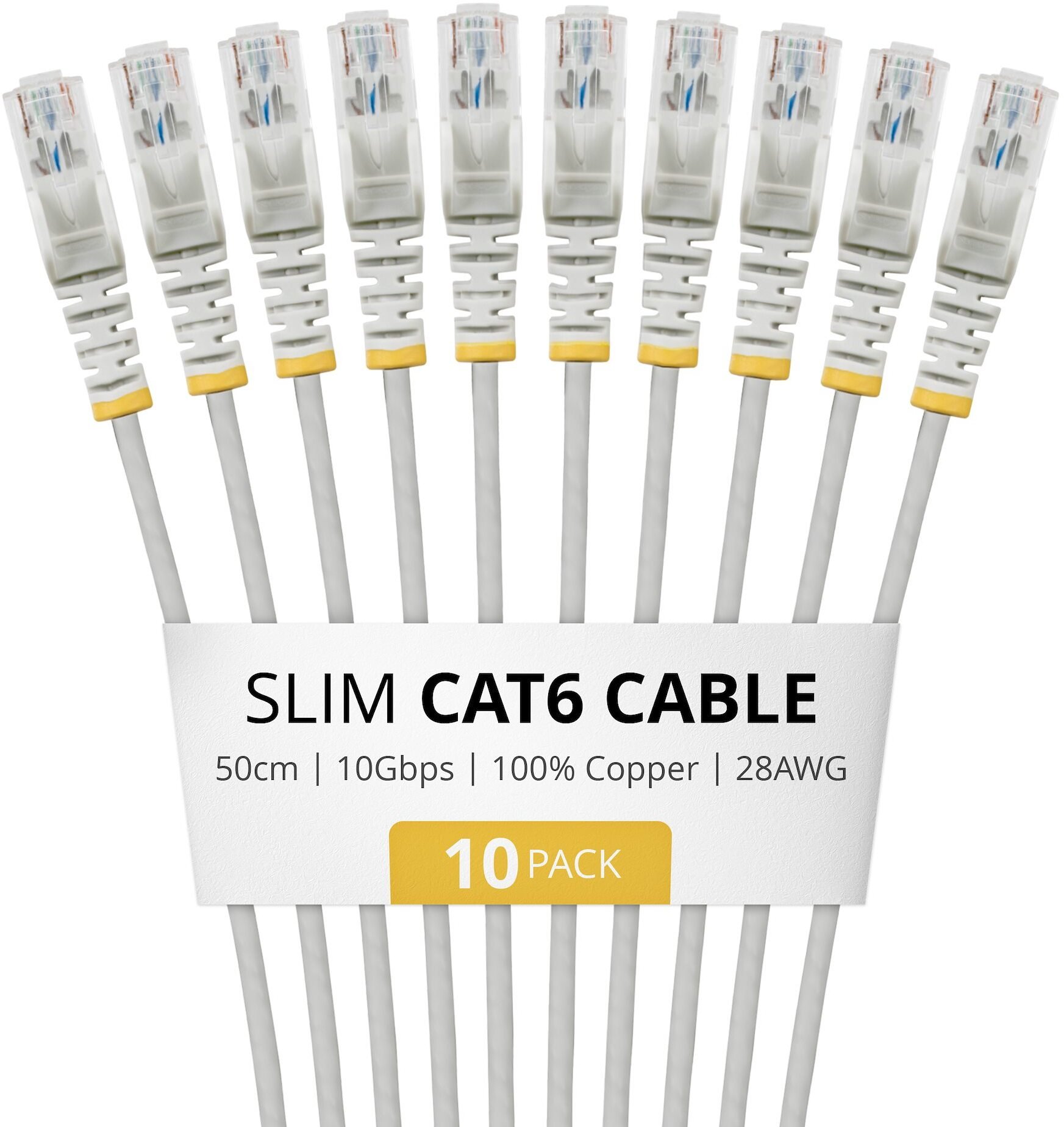 StarTech 50CM Gray slim CAT6 cable