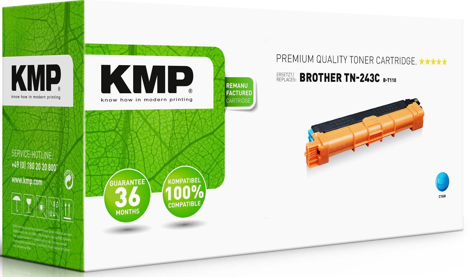 Toner KMP cyan zastępuje Brother TN243C