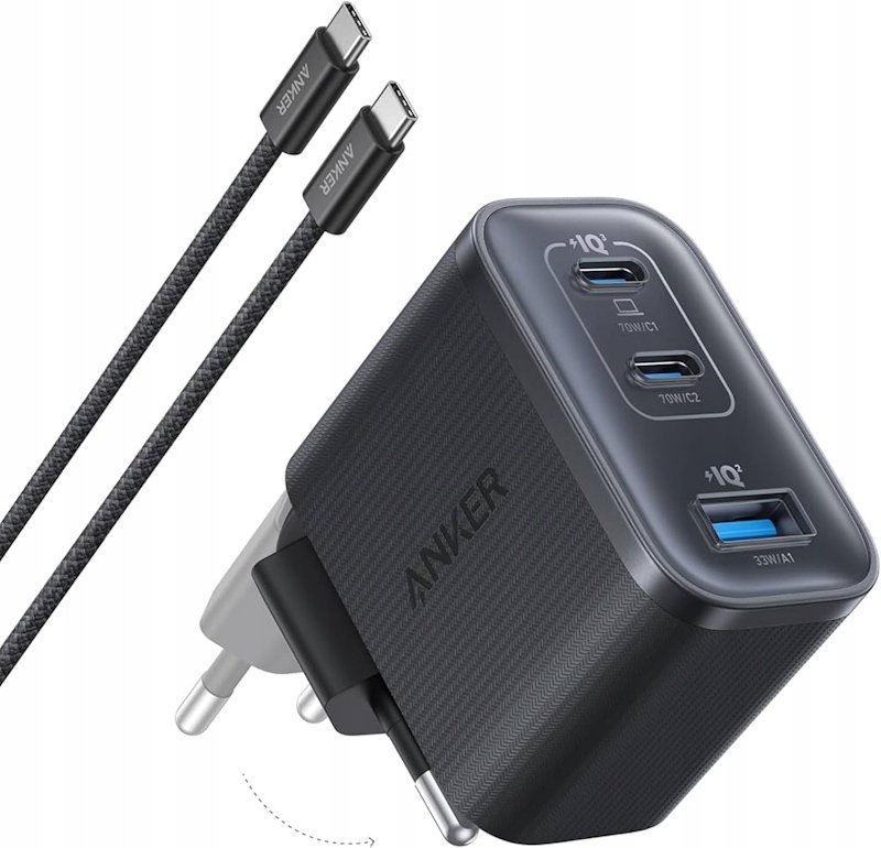 Anker Nano Charger 70W, 3 ports