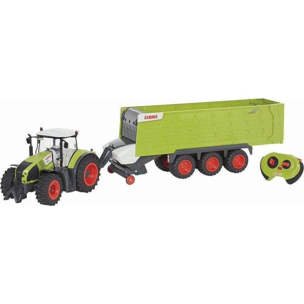Sterowany radiowo traktor z przyczepą Claas