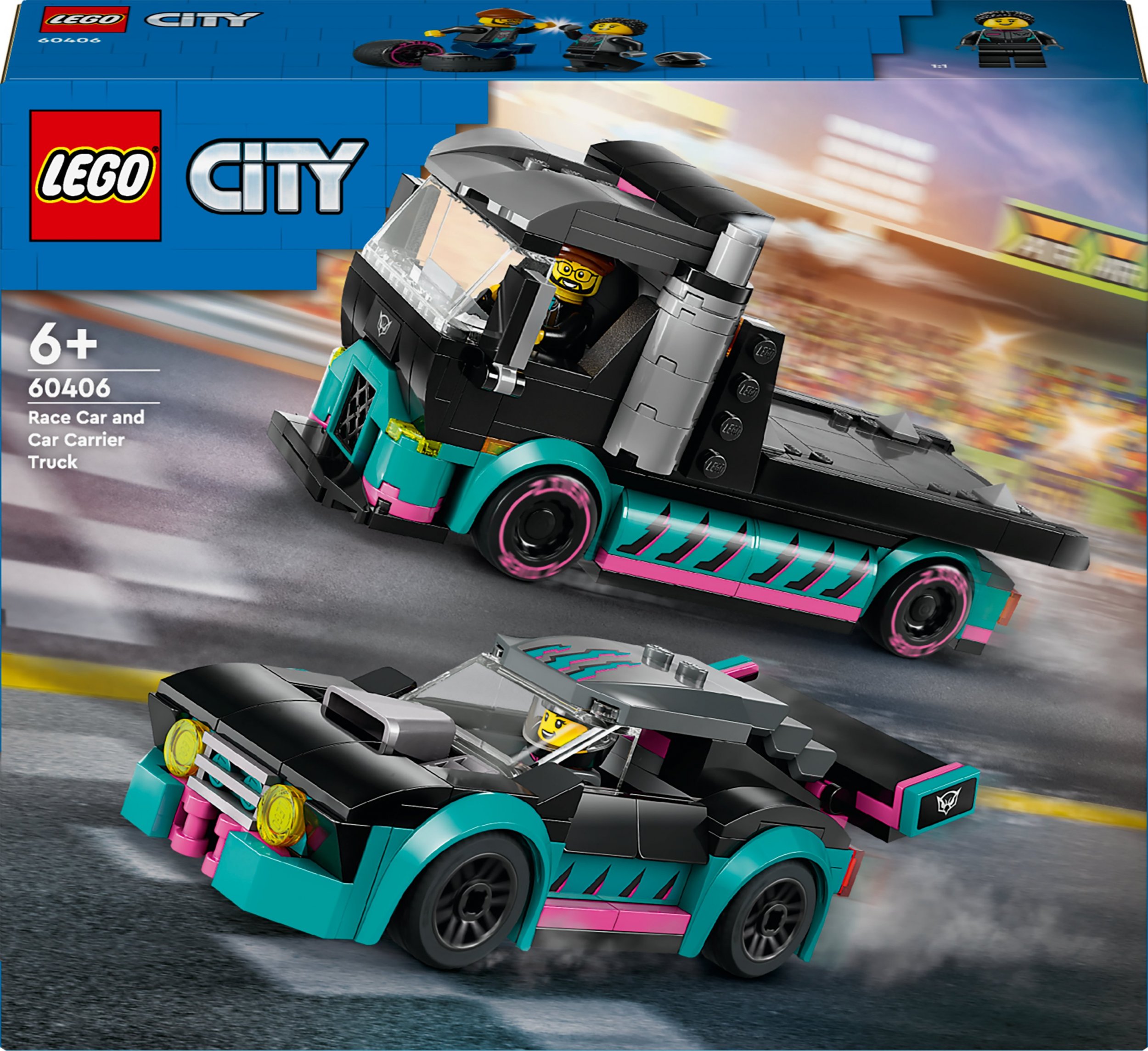 LEGO City Samochód wyścigowy i laweta