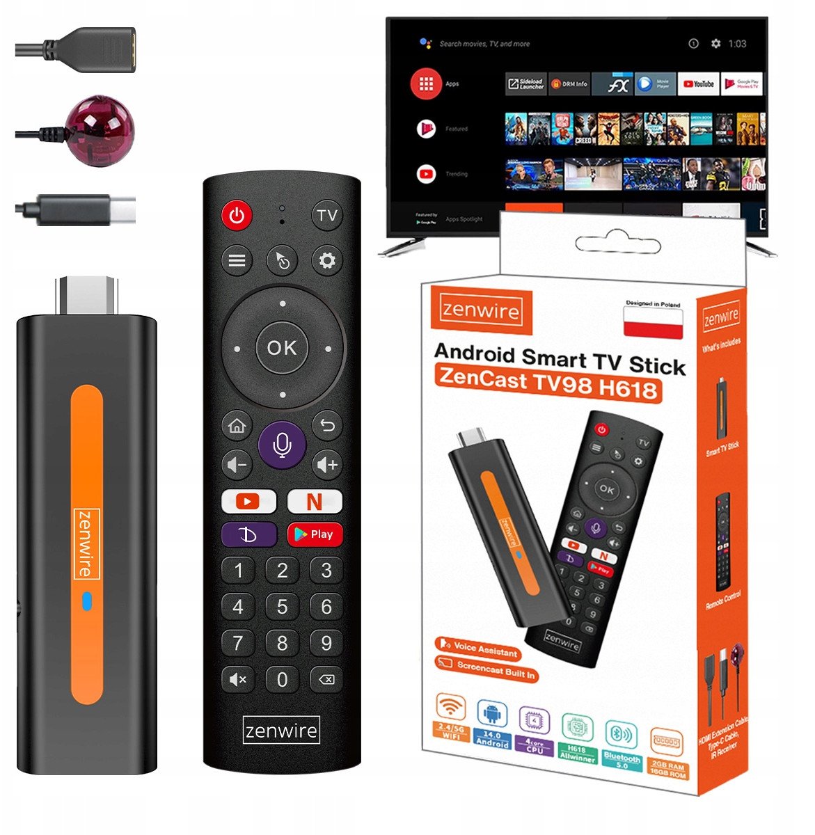 Odtwarzacz multimedialny Retoo Odtwarzacz Multimedialny Przystawka