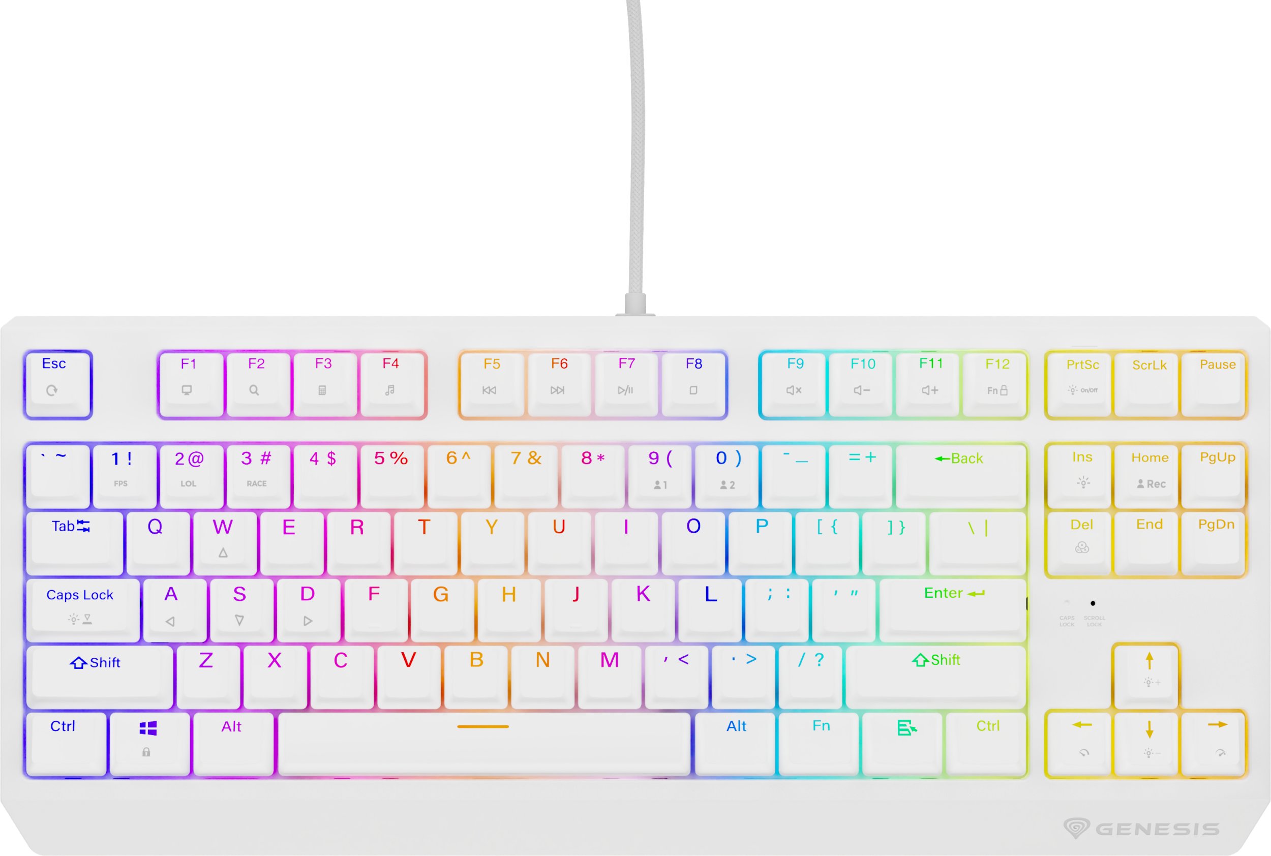 Herná klávesnica Genesis THOR 230/TKL/RGB/Outemu Red/Káblová