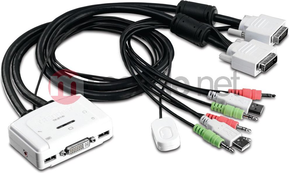 Przełącznik TRENDnet 2-PORT DVI AUDIO KVM