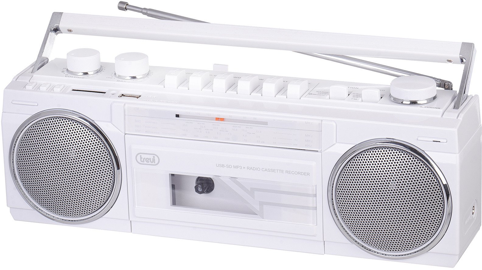 Radioodtwarzacz Trevi Boombox RR501 kaseta/BL/USB/SD white