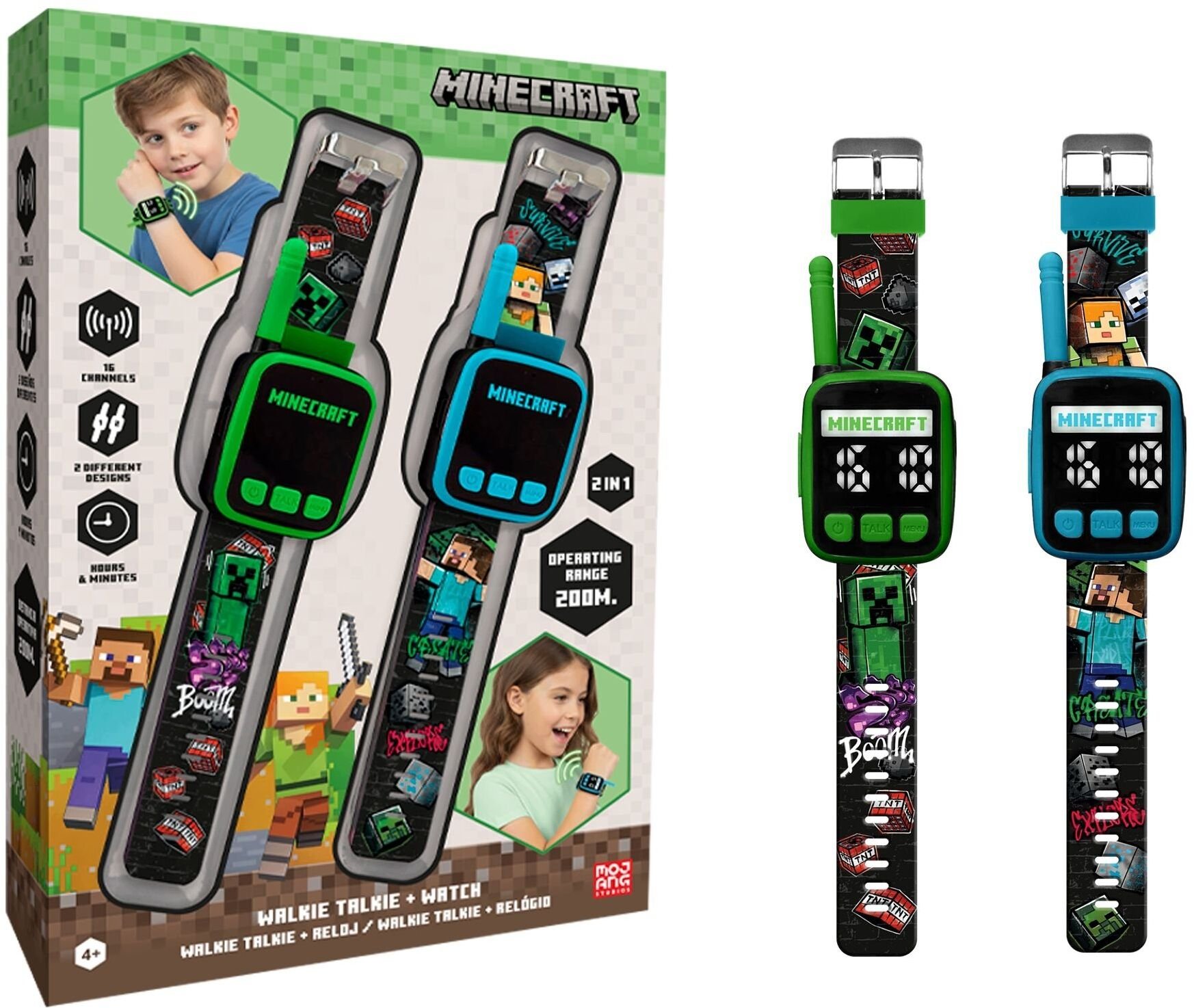 KIDS Minecraft 2x Walkie Talkie Krótkofalówka