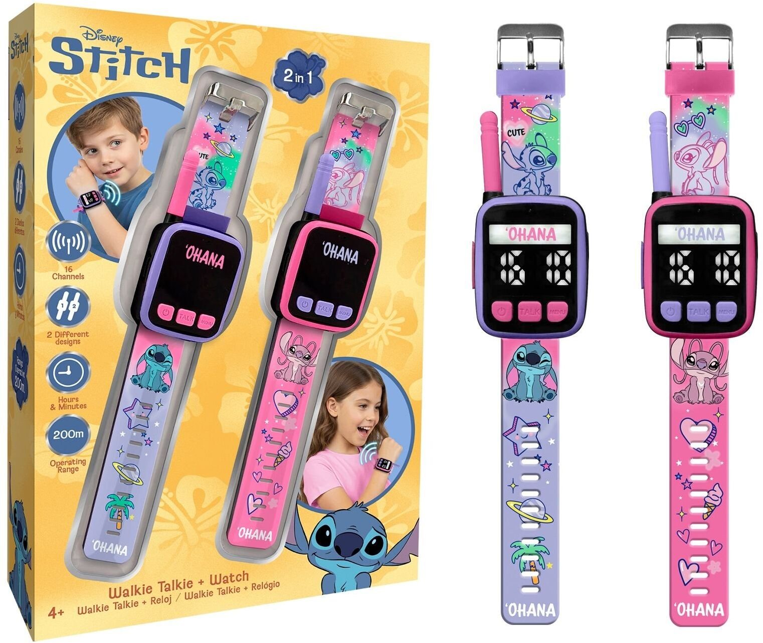 KIDS 2x Walkie Talkie Krótkofalówka Zegarek