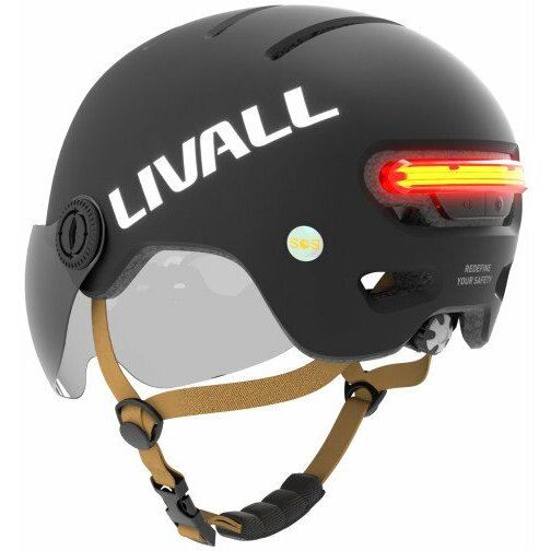 Livall Kask miejski 54-58cm światło LED