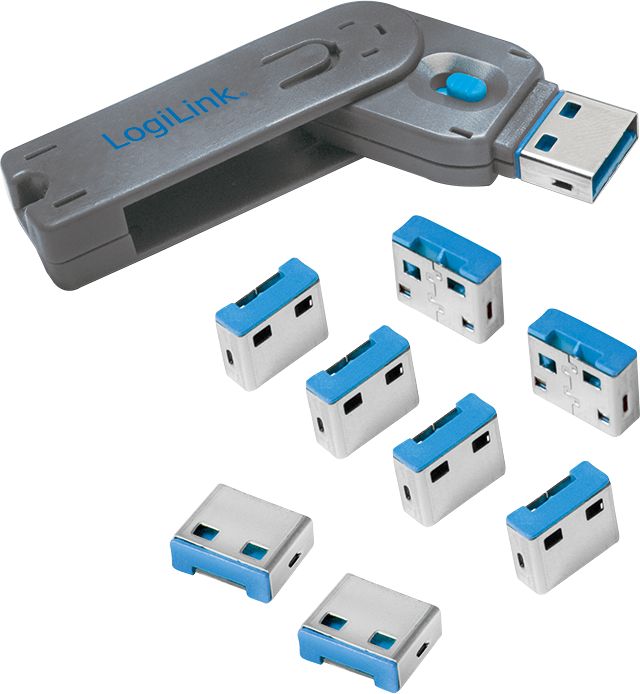 Logilink USB port blocker key and