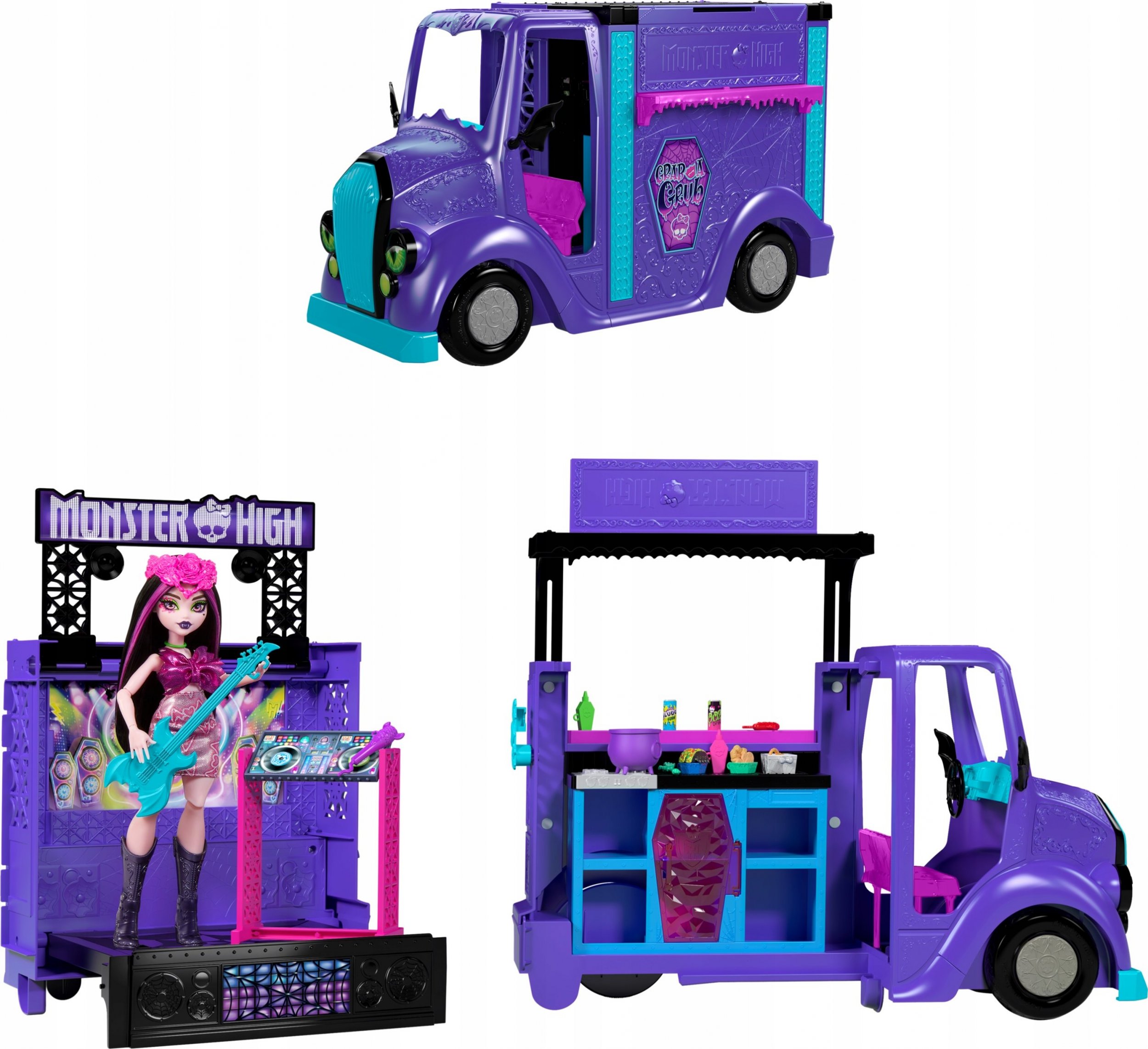 Mattel Monster High Koncertowy Food Truck