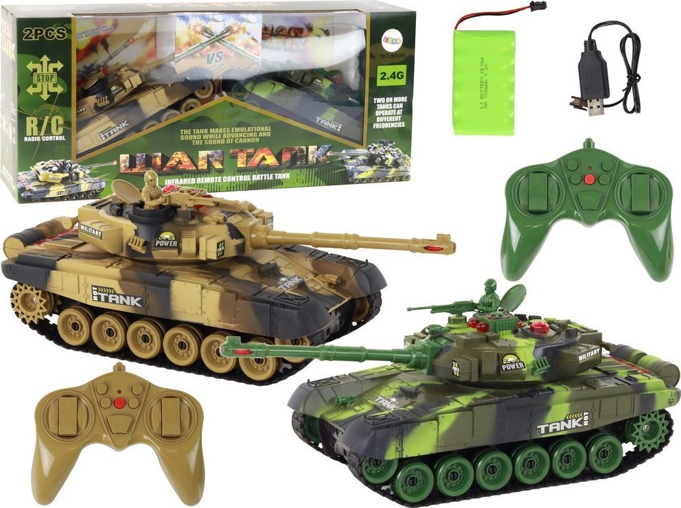 LeanToys Zestaw Czołgi Walczące Zdalnie Sterowane