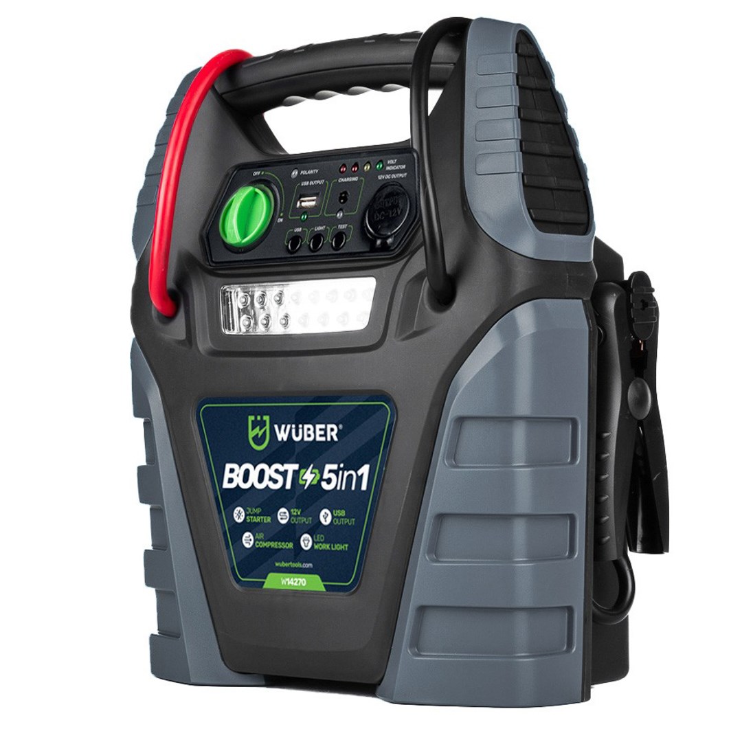 5-in-1 booster compressor with jump starter