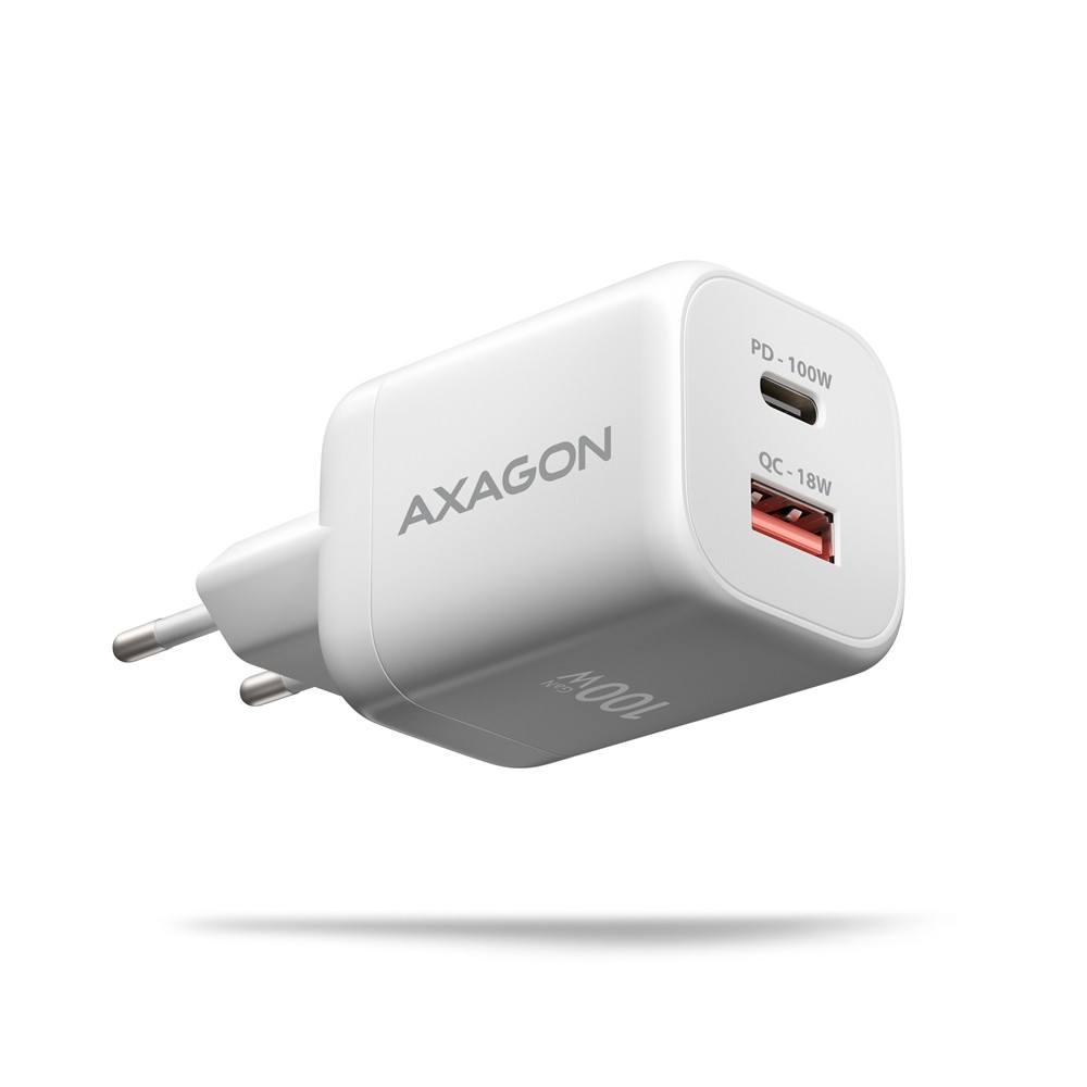 Axagon ACU-PQ100W GaN 2xport wall charger