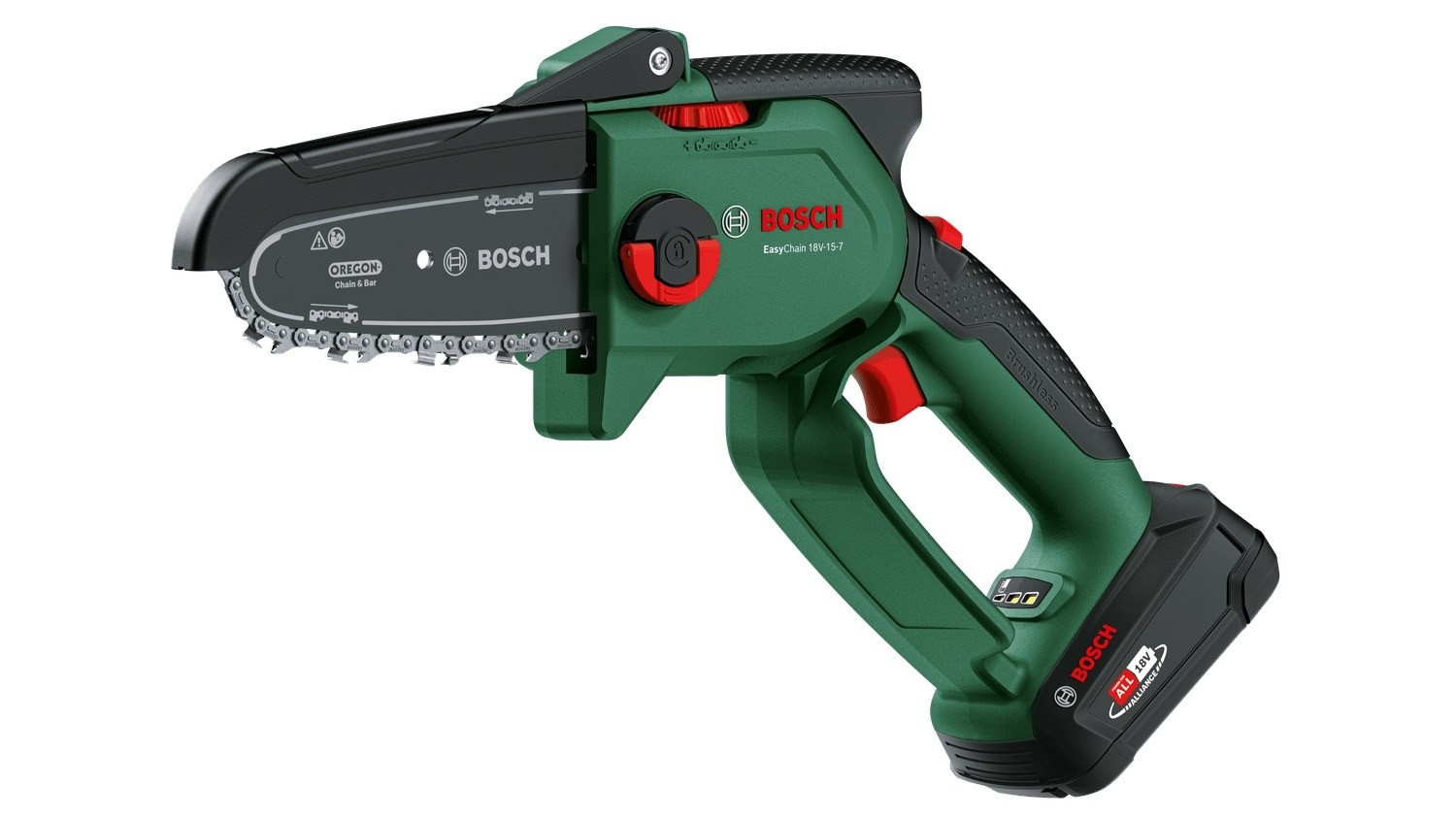 Akumuliatorinis grandininis pjūklas Bosch EasyChain 18V-15-7