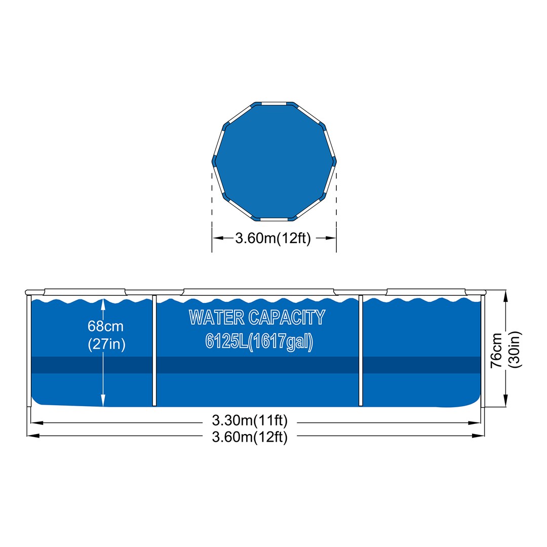 Enero AVENLI Round Frame Swimming Pool