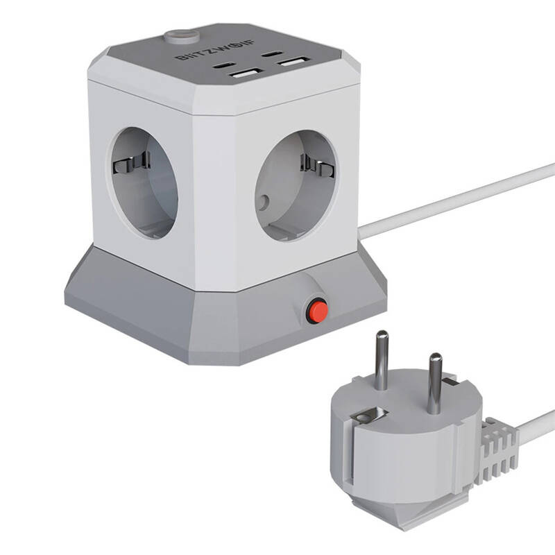 BlitzWolf BW-EC1 4xAC 2xUSB-A 2xUSB-C Extender