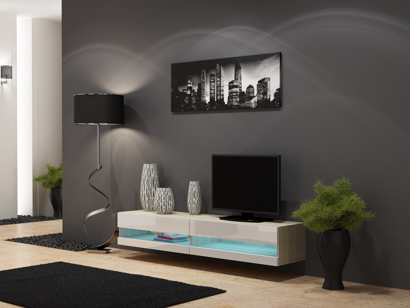 Cama MEBLE Cama TV stand VIGO