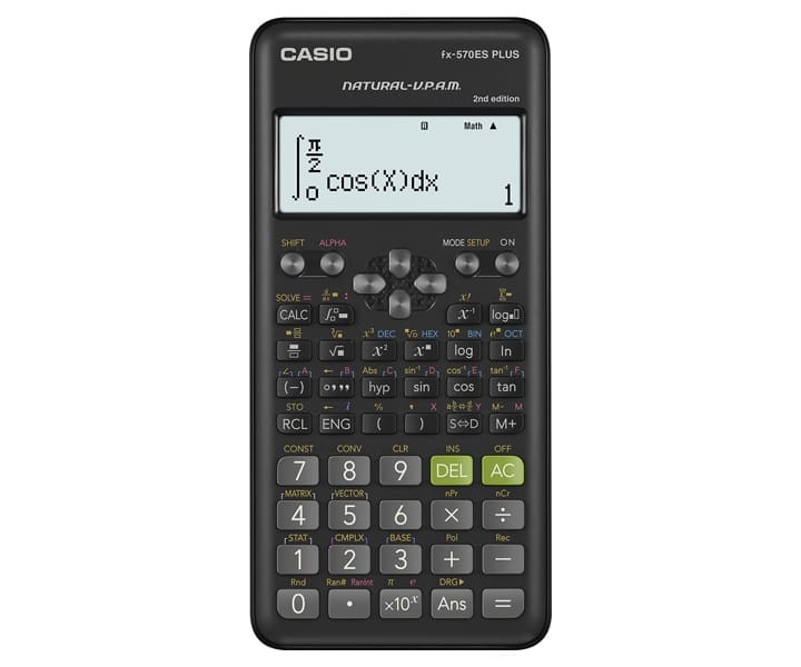 CASIO CALCULATOR SCIENTIFIC FX-570ESPLUS-2-B, 417 FUNCTIONS