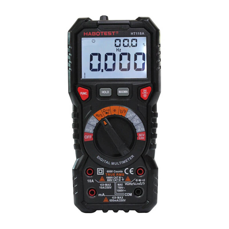 Digital Multimeter with Flashlight Habotest HT118A