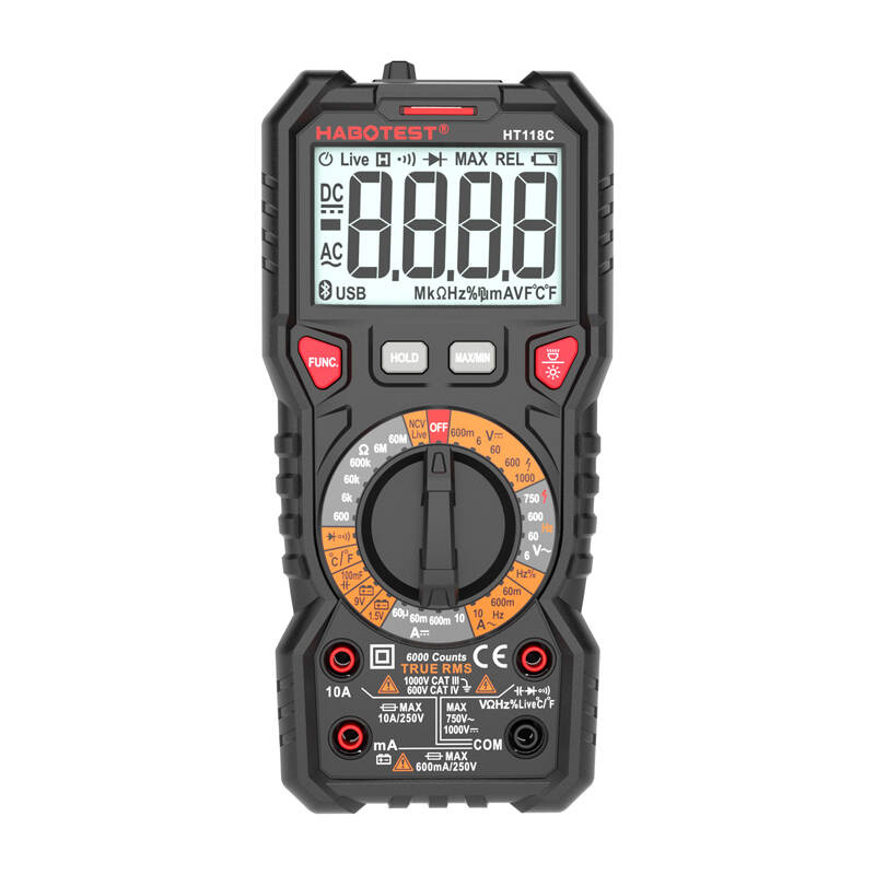 Digital Multimeter with Flashlight Habotest HT118C