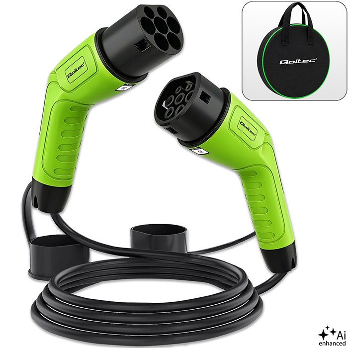 Qoltec EV cable type2 for car