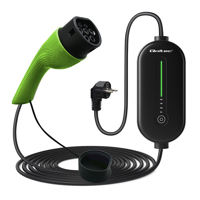 Qoltec EV electric car charger 2in1