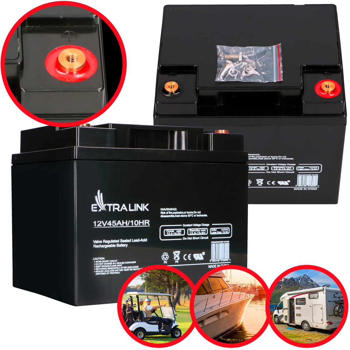 Extralink AGM 12V 45Ah | Akumulator