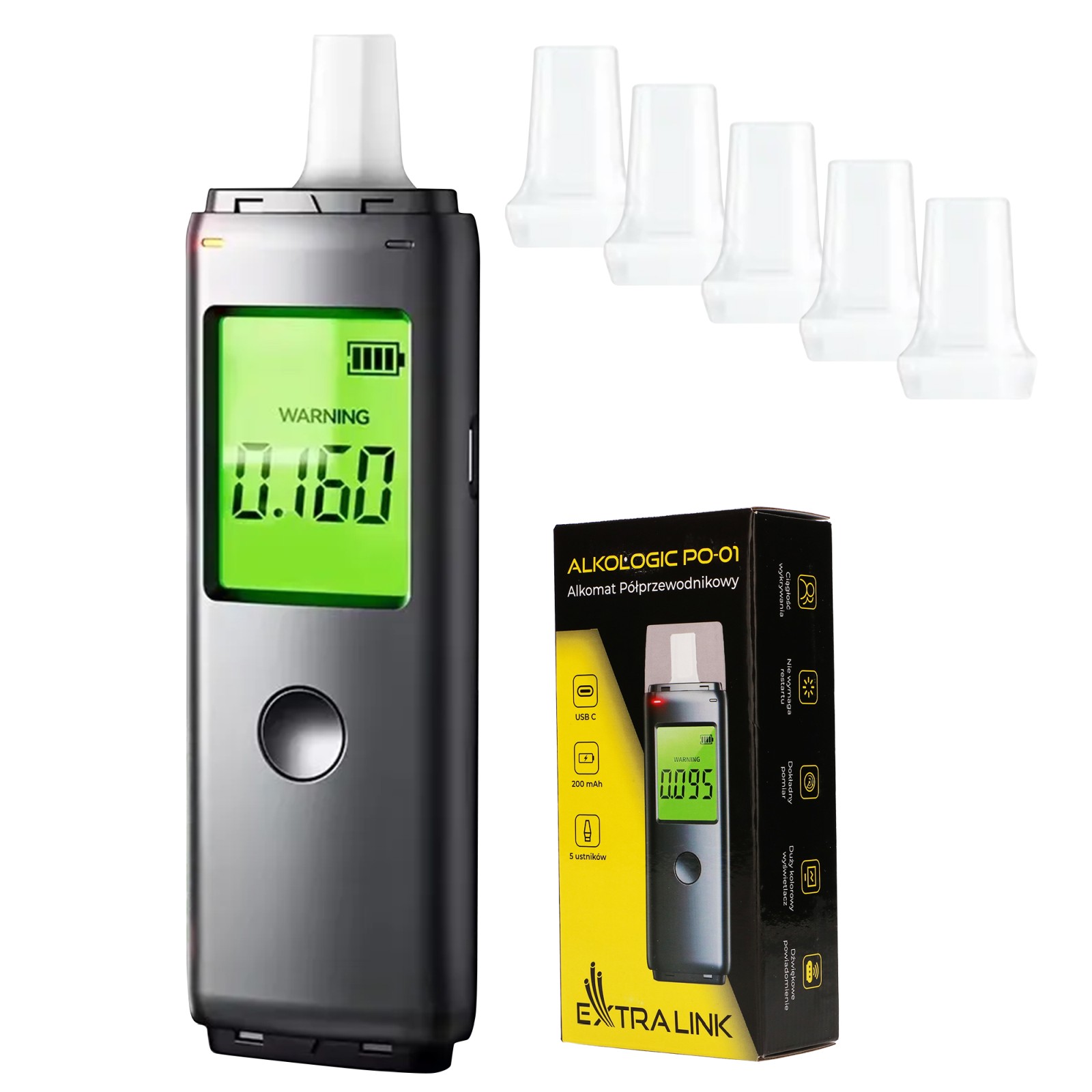 Extralink Alkologic PO-01 | Alkomat półprzewodnikowy
