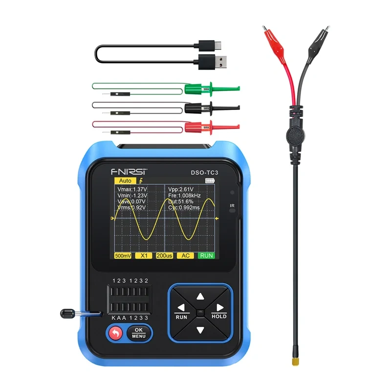FNIRSI DSO-TC3 SigGen 3-in-1 Transistor Tester