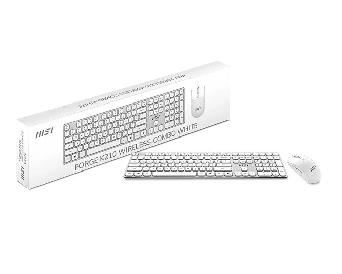 KEYBOARD +MOUSE/FORGE K210 W COMBO WHITE