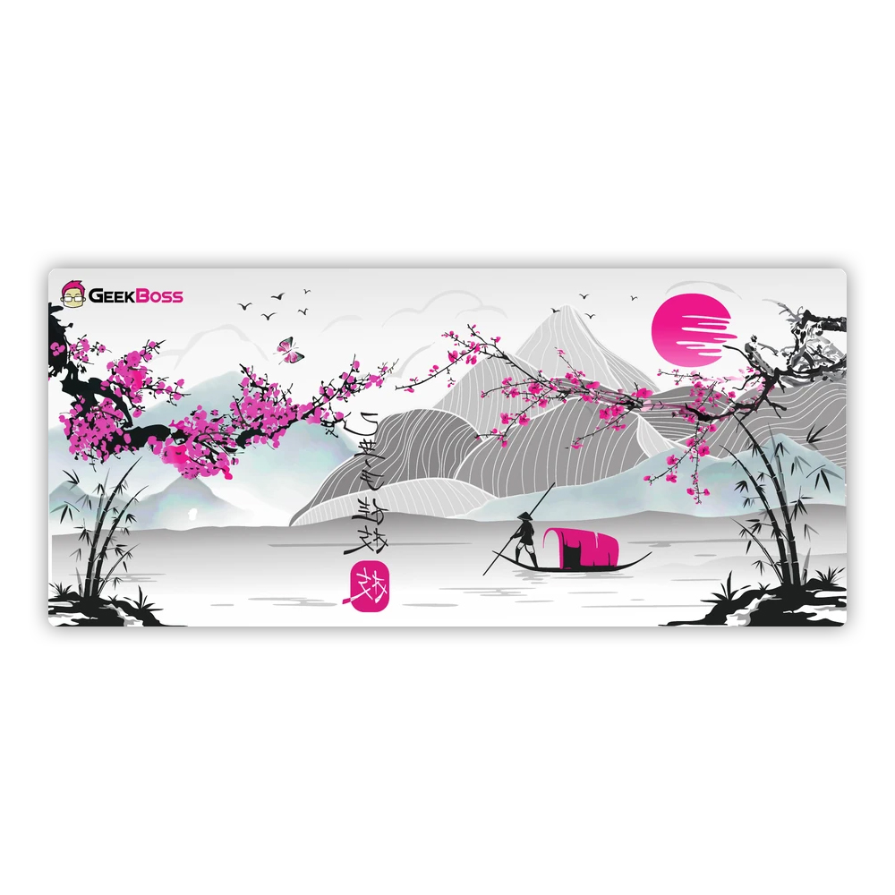 Geekboss Sakura Drift, Ink-Wash Cherry Blossom