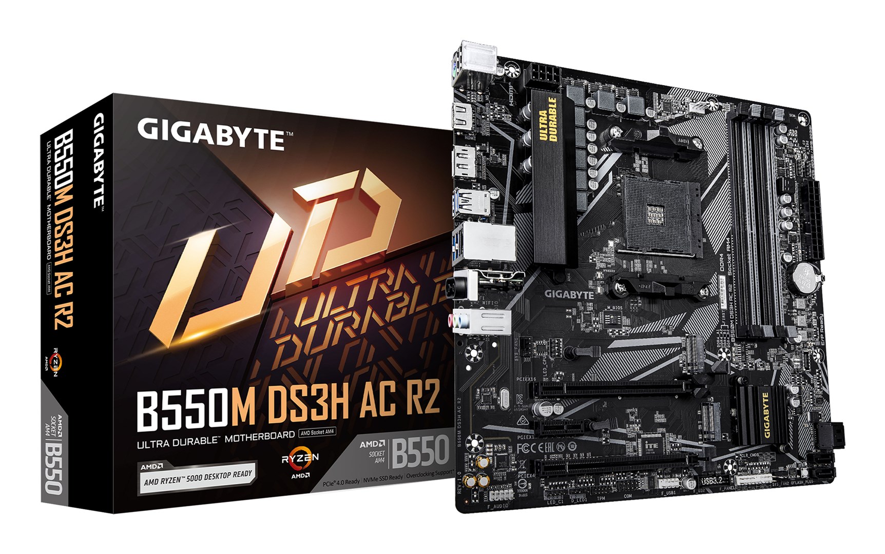 Gigabyte Motherboard B550M DS3H AC R2