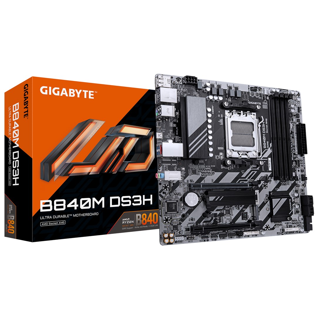 GIGABYTE B840M DS3H Motherboard - AMD