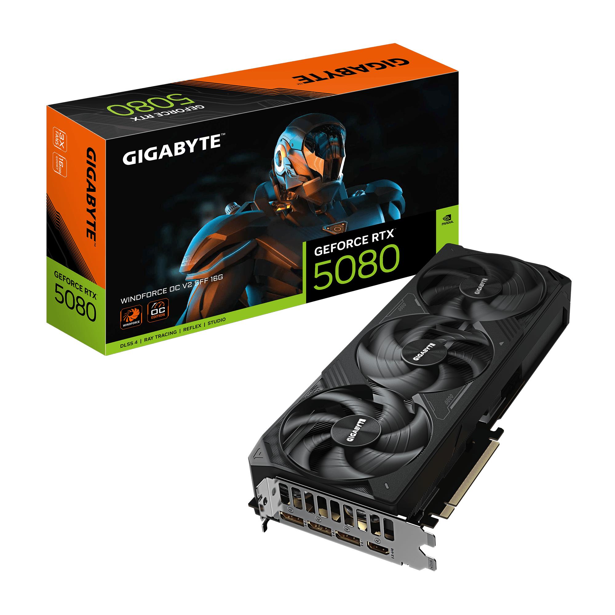 Graphics Card|GIGABYTE|NVIDIA|GeForce RTX 5080|2670 MHz|16 GB|GDDR7|256