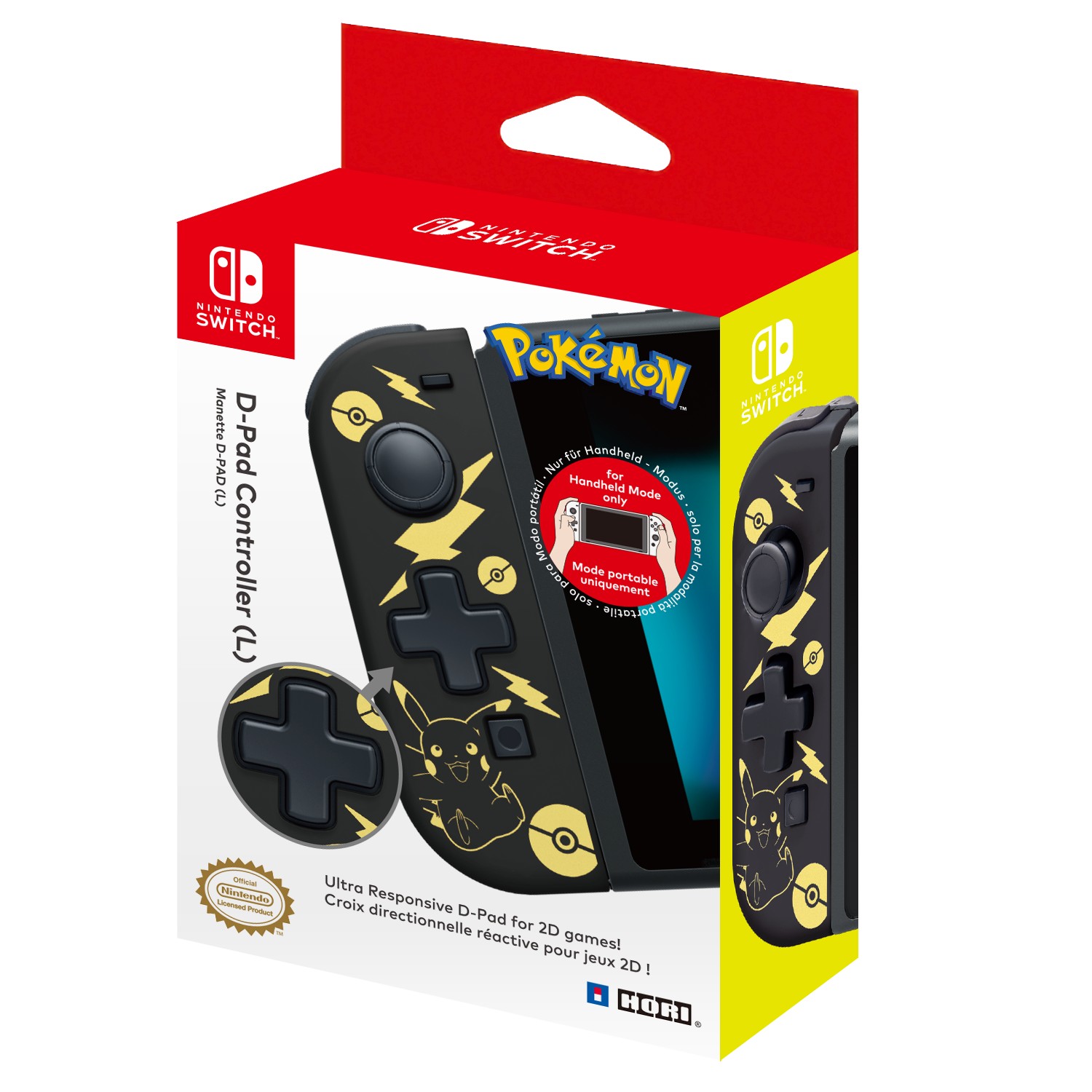 HORI D-pad Joy-Con Left Pikachu (Black