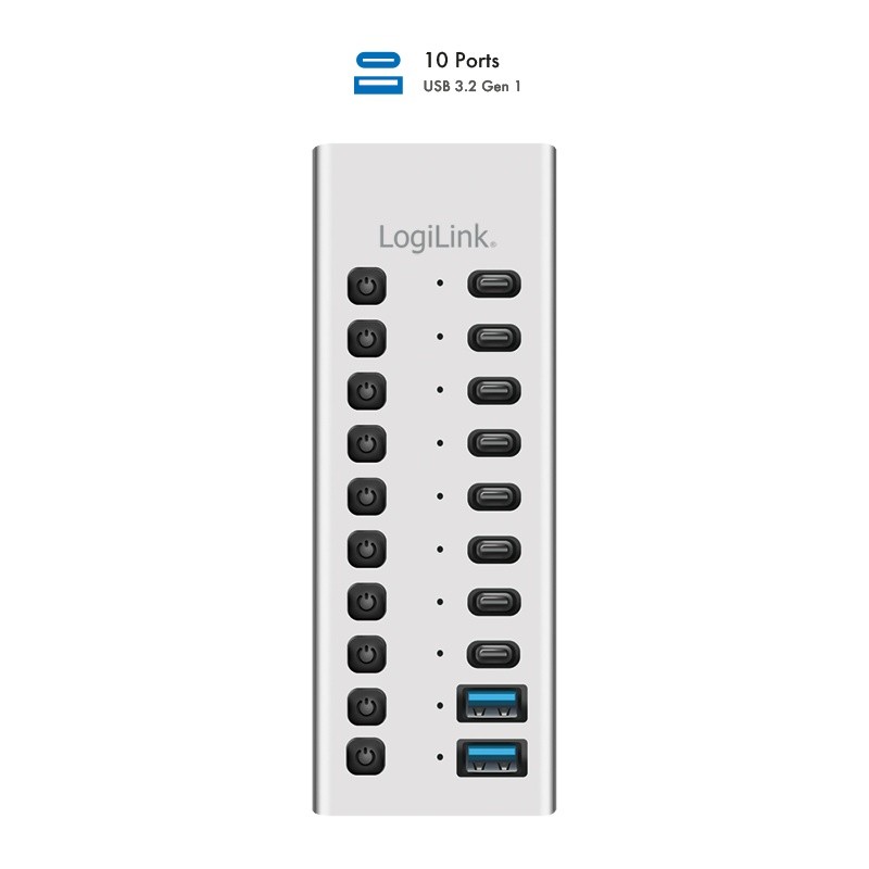 Logilink Hub USB3.2 Gen1 10ports