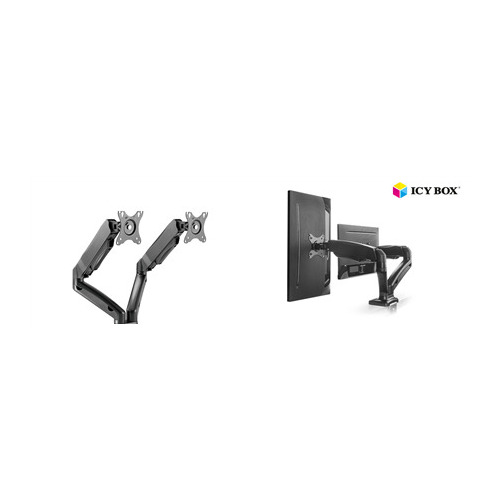 Icy Box Dual monitor holder up