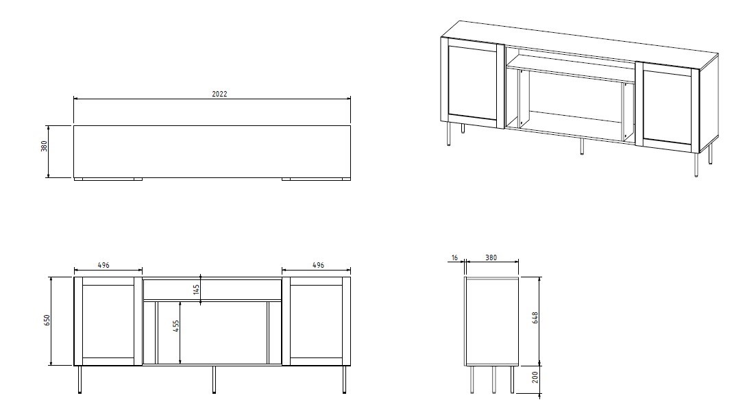 Cama MEBLE JUTA EF chest of