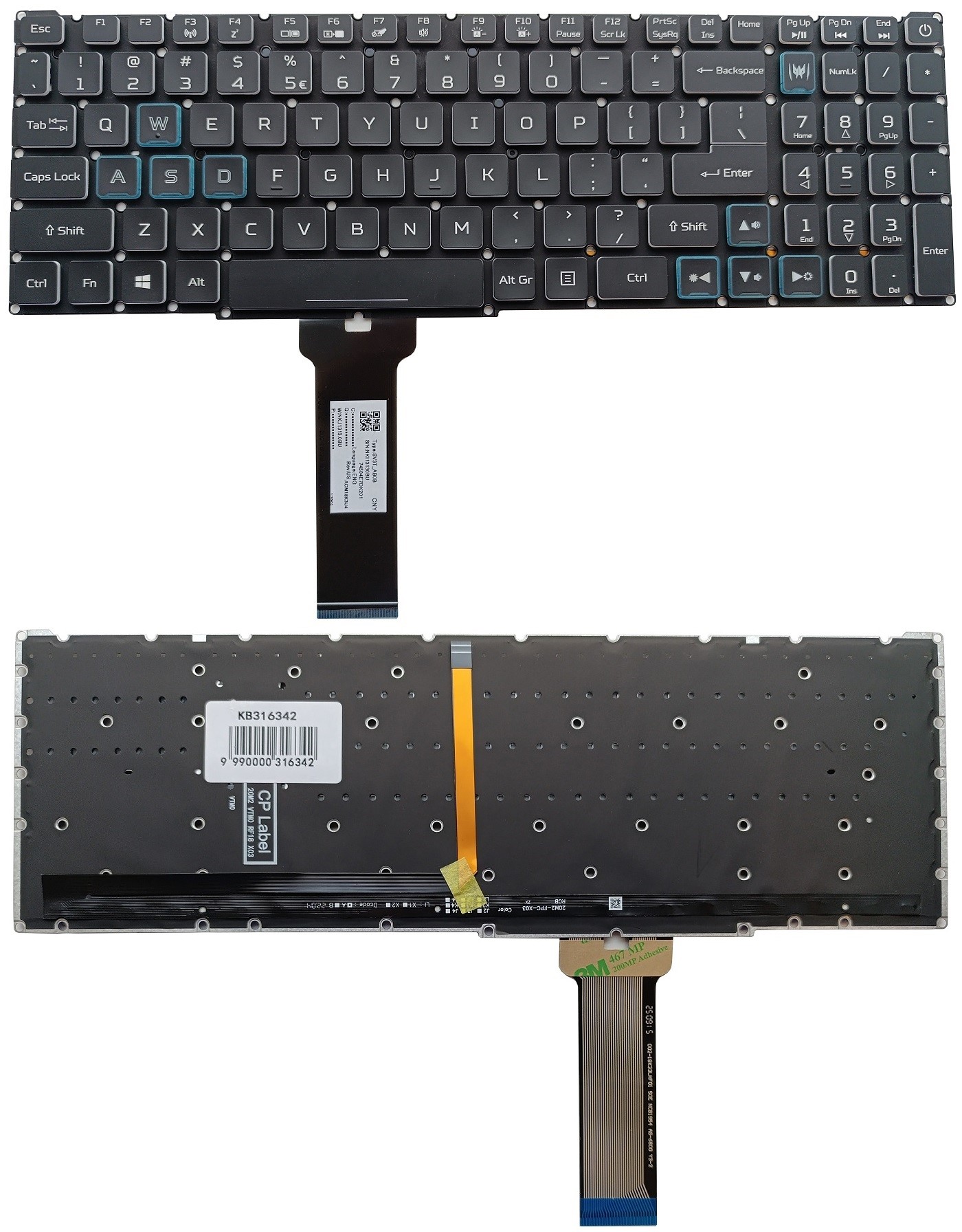 Keyboard ACER: Predator Helios 300 PH315-52