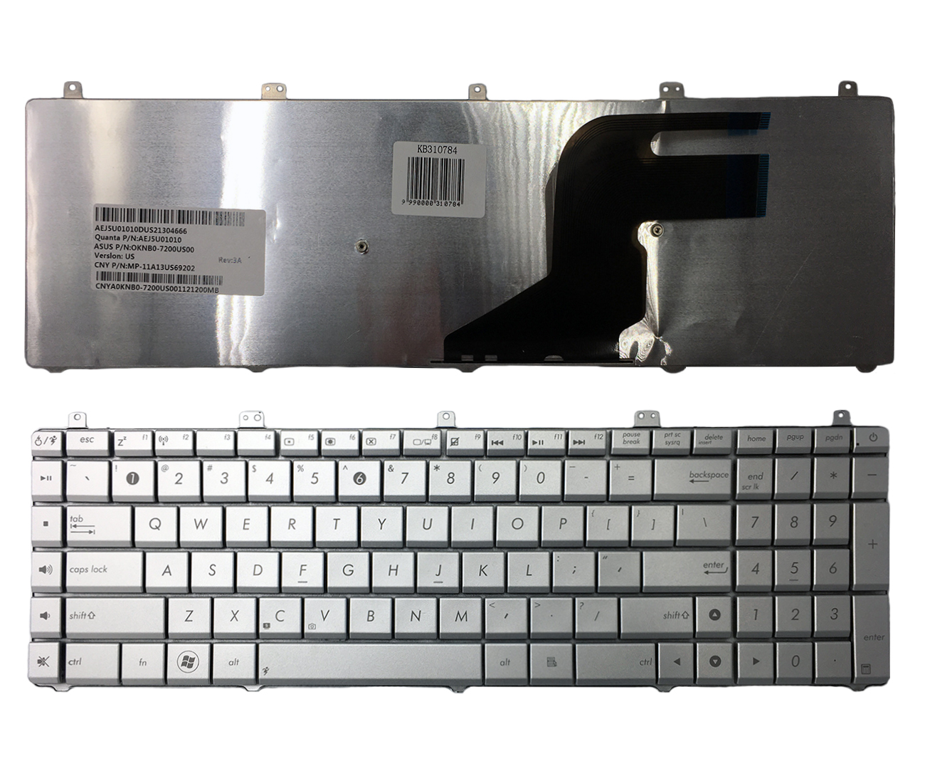 Keyboard ASUS N55 N55SL (silver) |